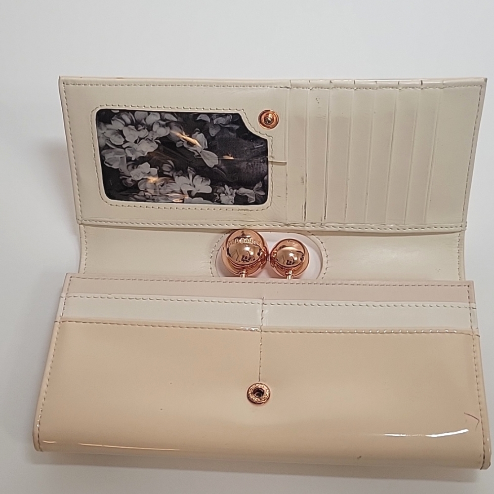 Ted Baker Crystal top gold wallet Matinee in nude pink - Picture 5 of 10